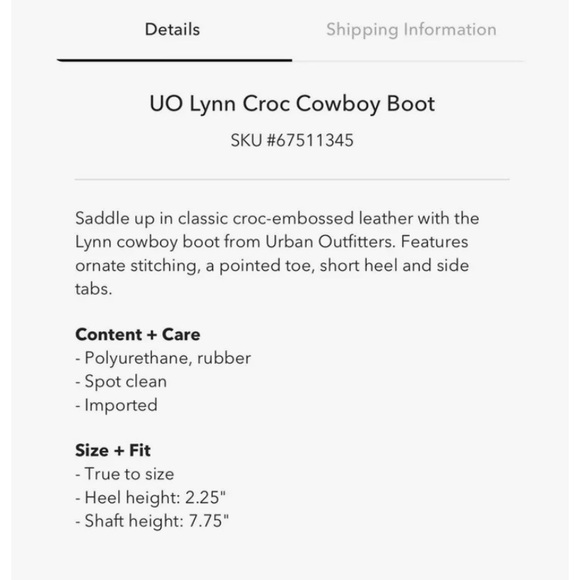 Urban Outfitters Shoes Nwt Urban Outfitters Lynn Black Croc Cowboy
